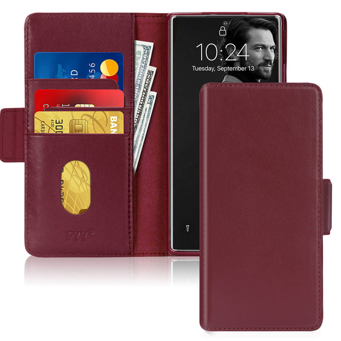 Genuine Leather Wallet Case for Samsung Galaxy Note 20 6.7" - fyystore