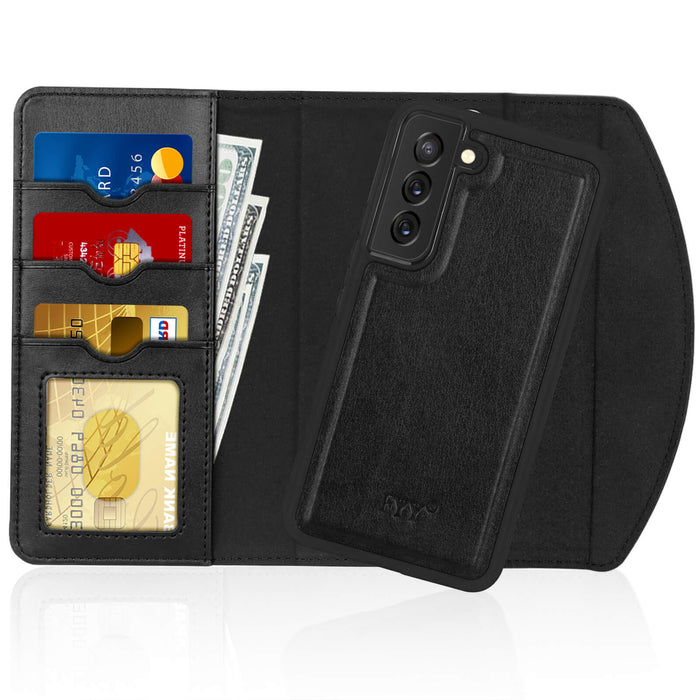 Galaxy S22 5G Case 2-in-1 Magnetic Detachable Wallet Case
