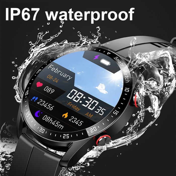 2023 New Bluetooth Call Smart Watch Men Waterproof Sport Fitness Tracker Weather Display Man Smartwatch For Xiaomi Huawei Phone