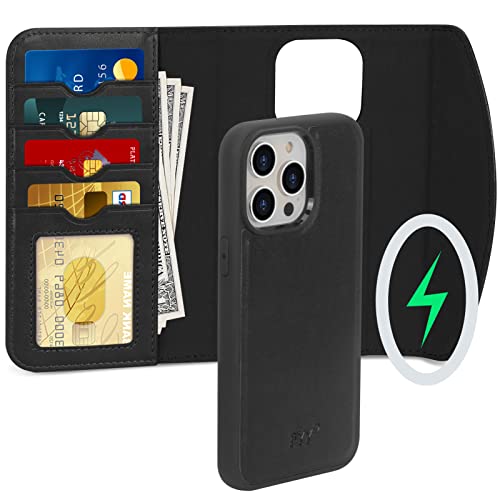 FYY 2022 for iPhone 14 Pro Max 6.7 Case, [Compatible with Magsafe Charging] 2-in-1 Magnetic Detachable Wallet Phone Case
