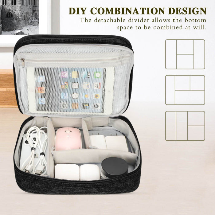 Electronic Organizer Bag - Double Layer-L - fyystore
