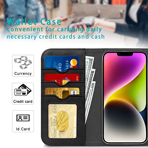 FYY 2022 iPhone 14 6.1 Case, [Compatible with Magsafe Charging] 2-in-1 Magnetic Detachable Wallet Phone Case