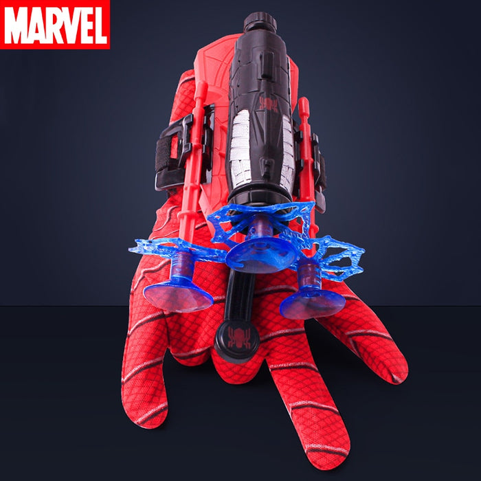 Genuine Disney Spiderman Wrist Launcher Safety Soft Bullet Gun Toy Cartoon Anime Figure Marvel Spider Man Cosplay Toys Kids Gift