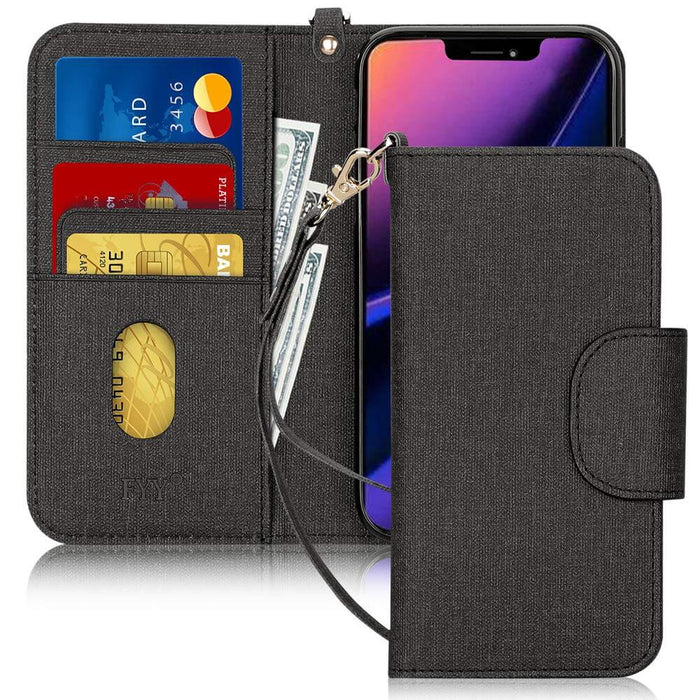 [Canvas Pattern] iPhone 11 Pro Max Wallet Case - fyystore