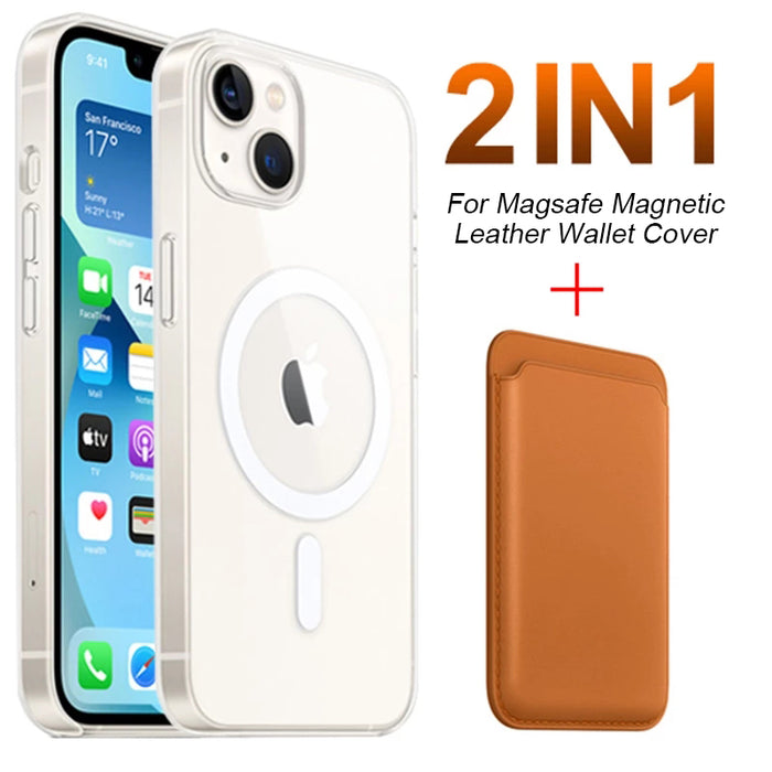 Case For iPhone 11 13 12 Pro MAX mini XR XS Magnetic Card Holder wallet Shockproof Cover